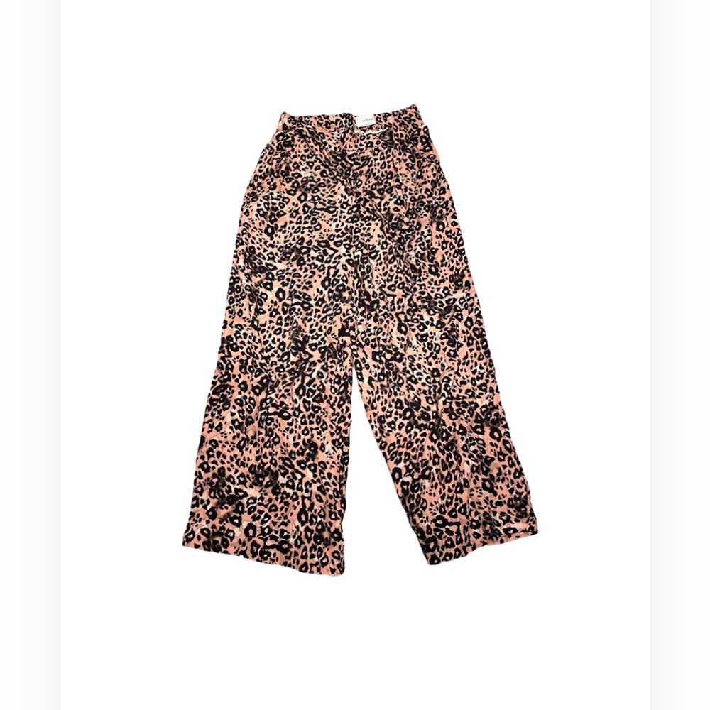 WILFRED high rise leopard culottes pants - size M